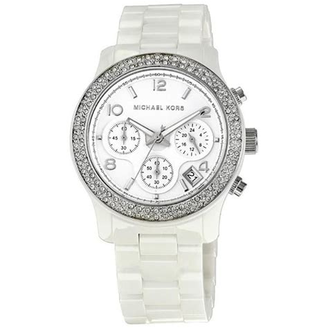 michael kors ceramic glitz watch white|Michael Kors Runway White Glitz Ceramic Watch.